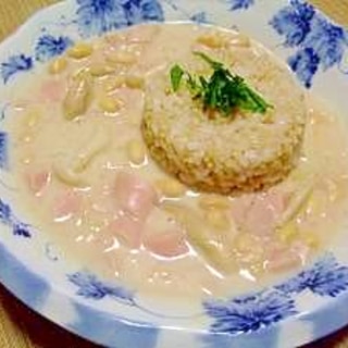 大豆で作る★魚肉ソーセージのクリームフェジョン　　